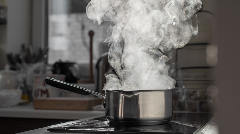 The Brilliant Butter Hack To Prevent Water From Boiling Over