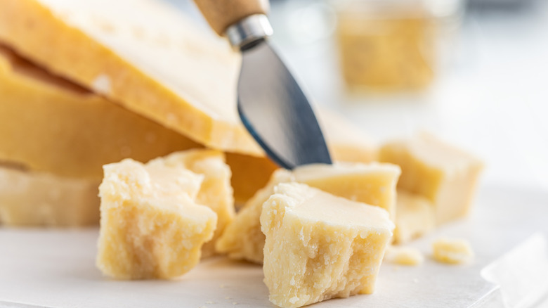 Chunks of Parmigiano Reggiano.