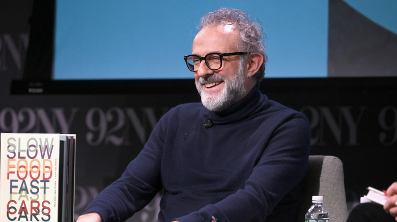 Chef Massimo Bottura speaking at 