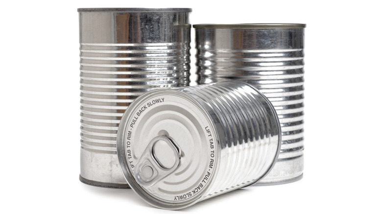 Three tin cans