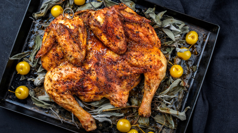 spatchcock roast chicken