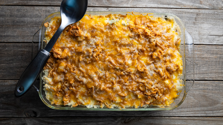 Chicken, cheese, and rice casserole