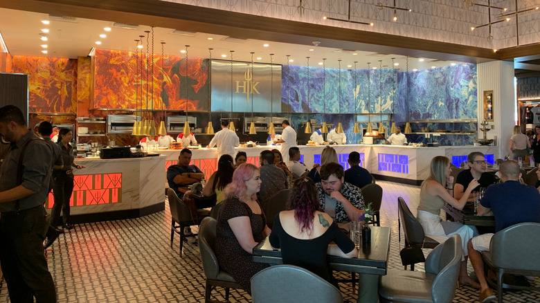 Interior view of Hell's Kitchen by Gordon Ramsay at Caesars Palace