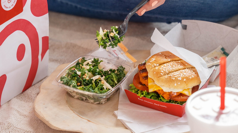Chick-fil-A food items and sauces