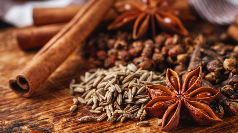 Chinese five-spice seasonings.