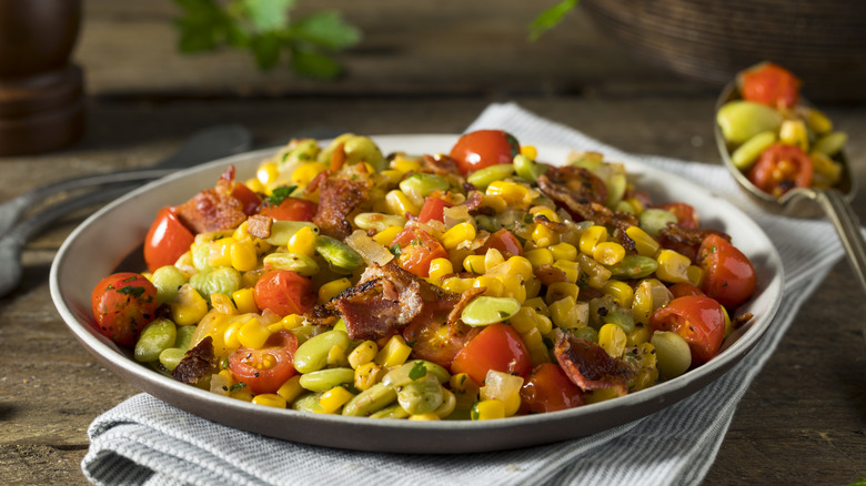Succotash with lima beans