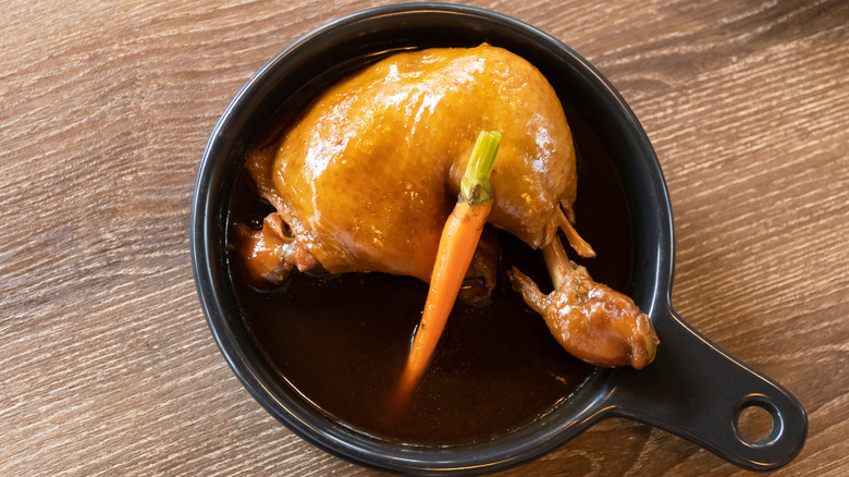 pictured roast chicken and gravy