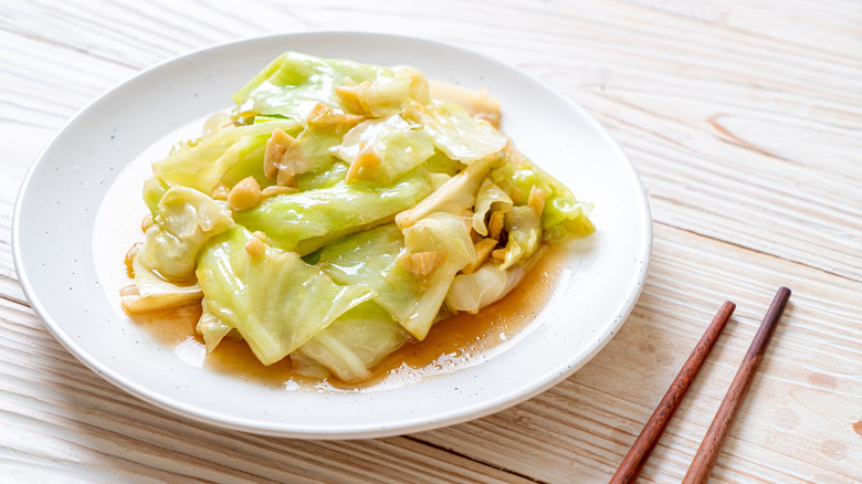 stir fried cabbage Asian style