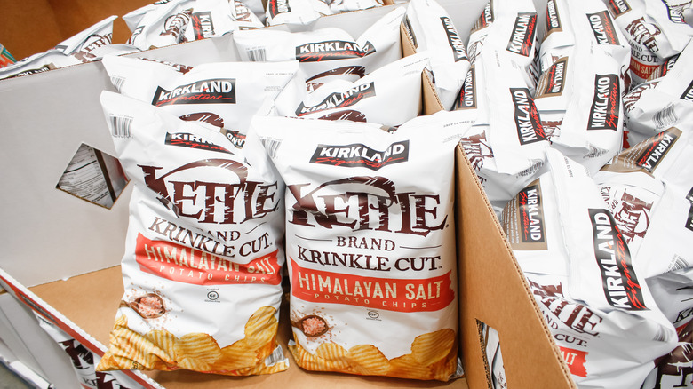 Kirkland Kettle Krinkle Cut chips sold at Costco.