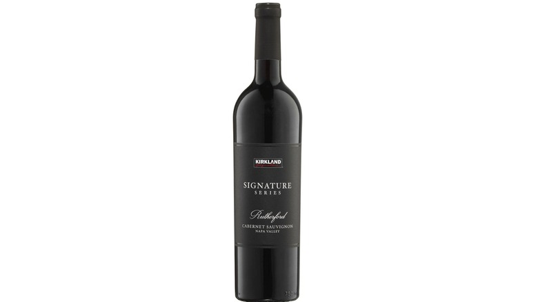 Kirkland Signature Rutherford Cabernet Sauvignon bottle.