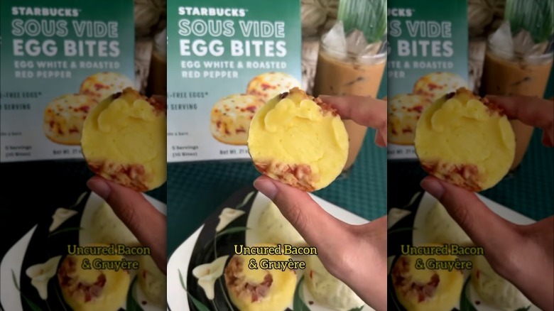 Starbucks uncured bacon and gruyere egg bites 