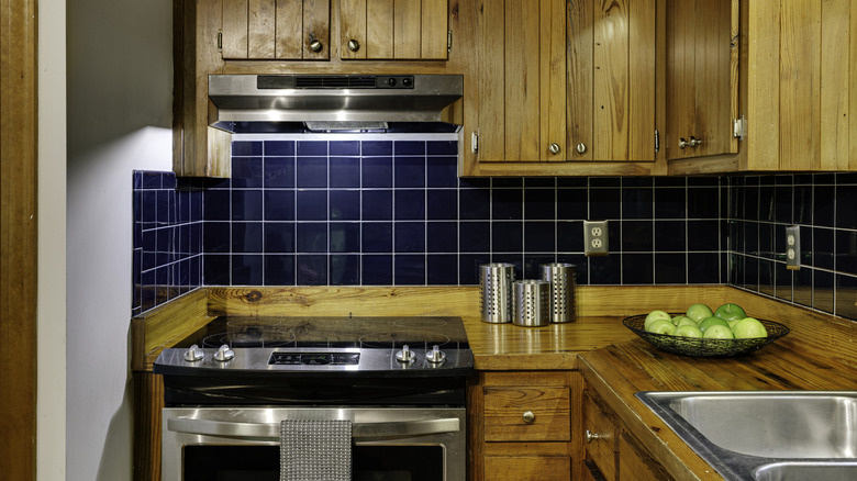 Retro kitchen aesthetic from the 1980s.