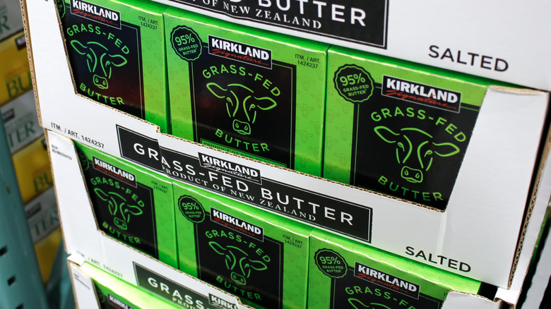 Costco Kirkland Signature Grass-Fed Butter crates