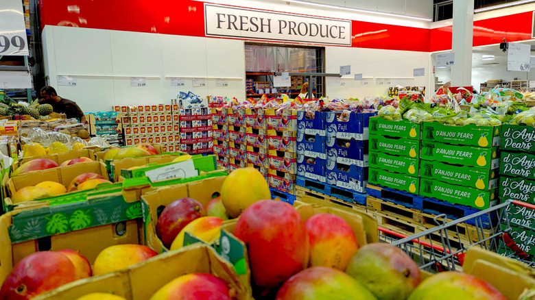 Costco fresh produce section.