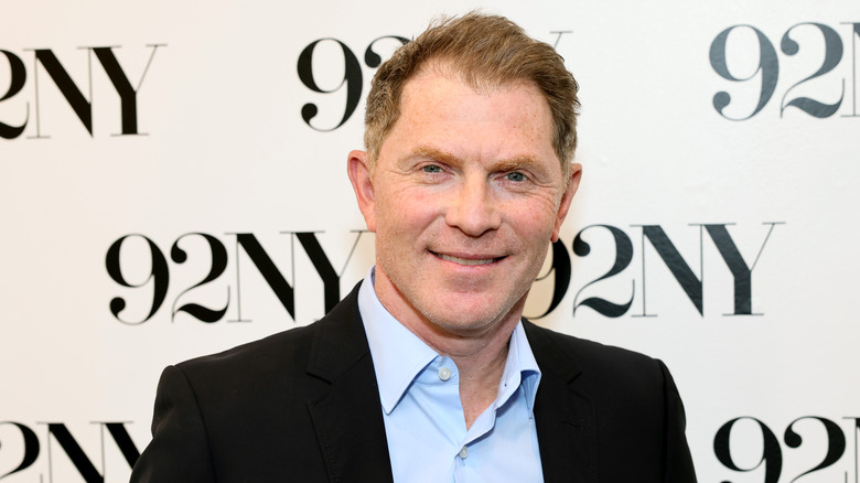 Bobby Flay smiling at 92NY evet