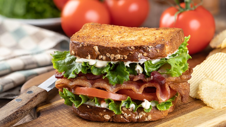 BLT on a cutting board 