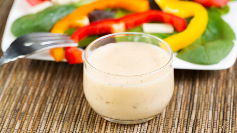 cup of creamy italian dressing