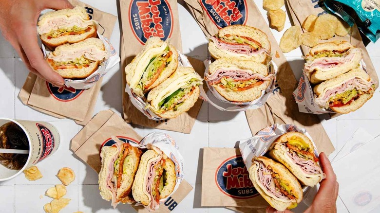 A selection of subs from Jersey Mike's.
