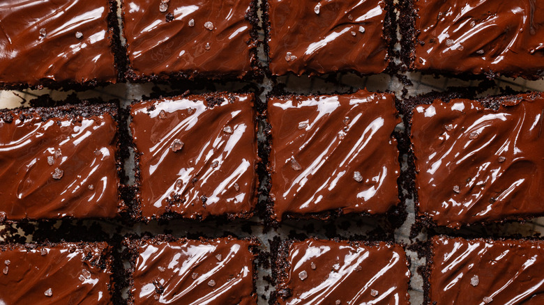 chocolate cake sliced