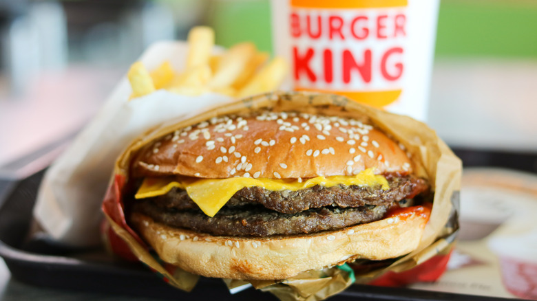 Photographed Burger King burger.