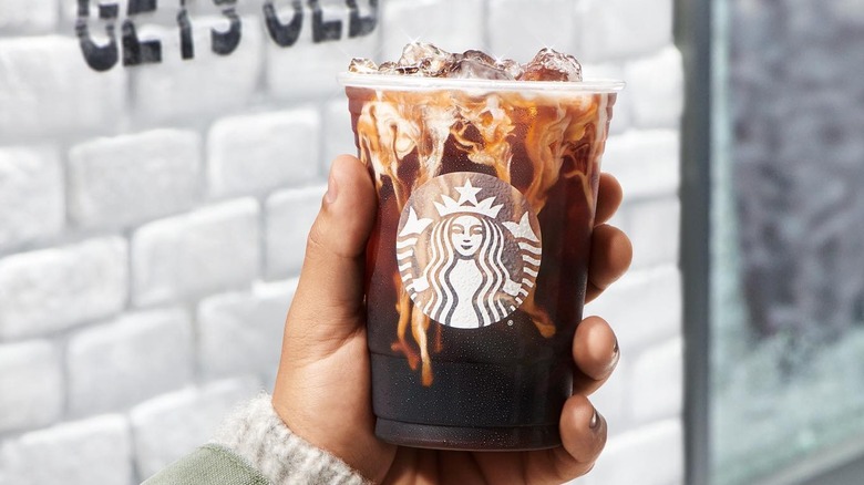Starbucks cold brew with vanilla sweet cream mixed in