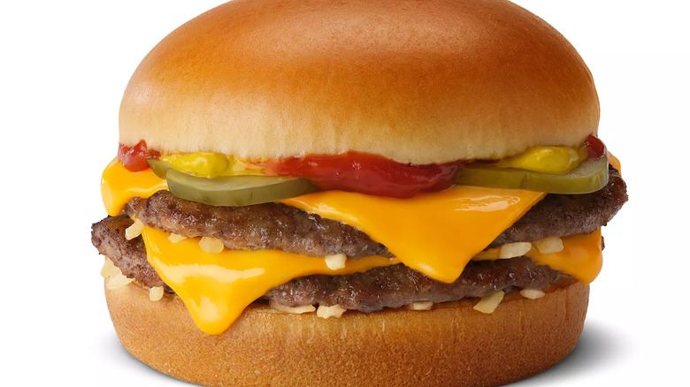 A McDonald's Double Cheeseburger.
