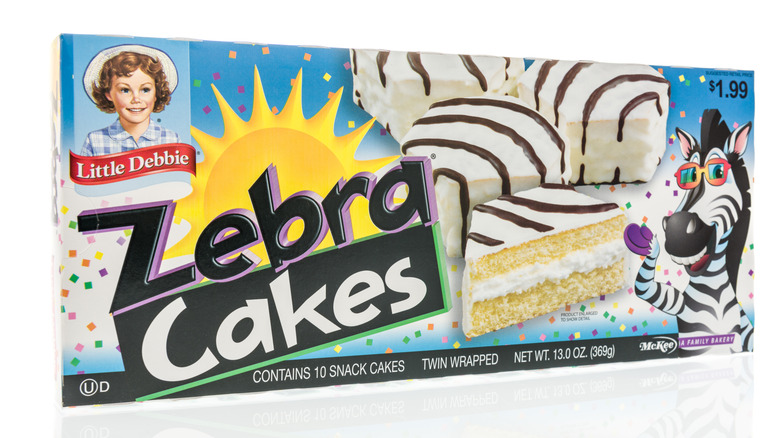 A box of Little Debbie Zebra Cakes