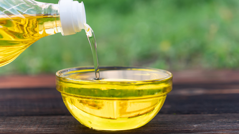 Ramekin of canola oil