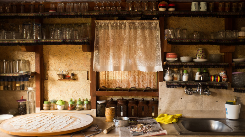 pictured rustic kitchen