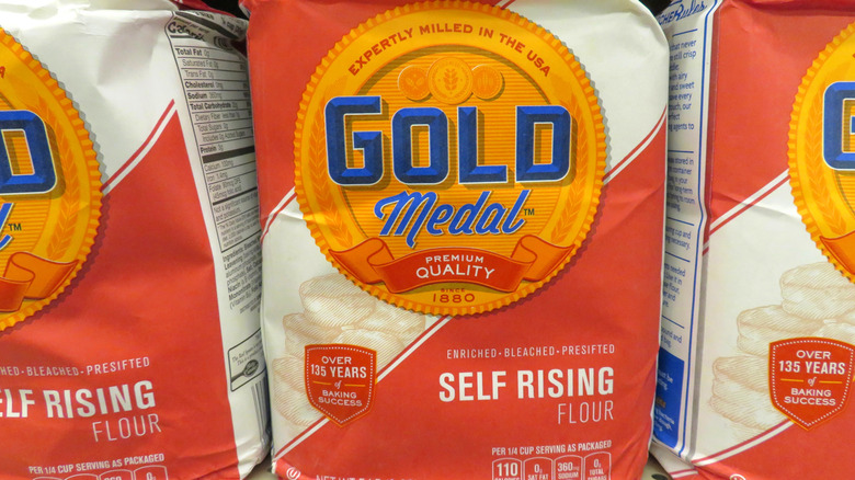 Bags of Gold Medal brand self-rising flour