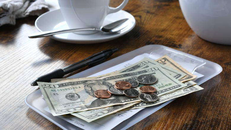 money for check in restaurant