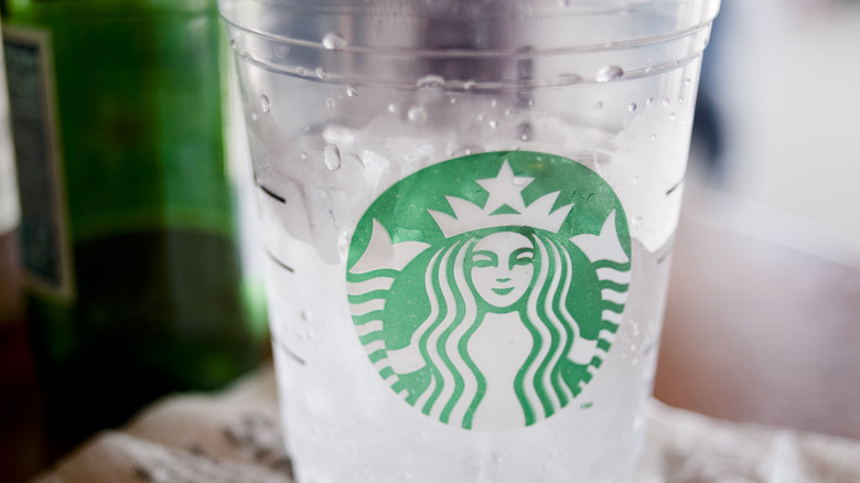 Starbucks ice water