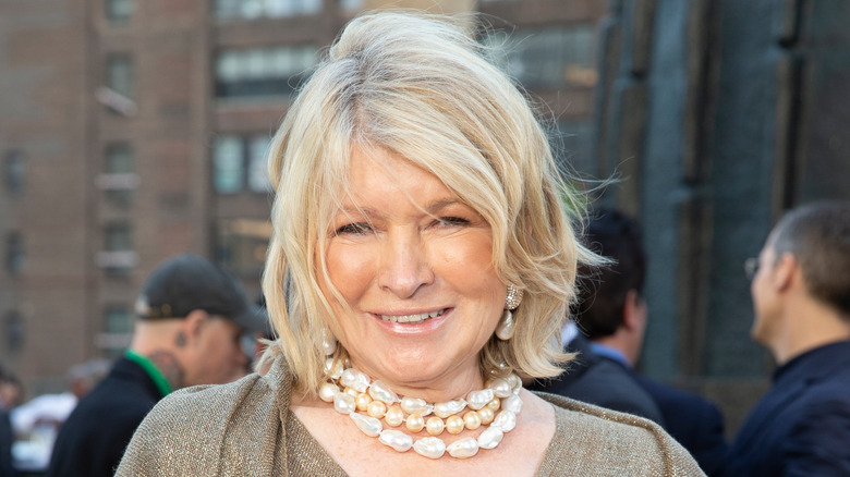 Martha Stewart standing outside