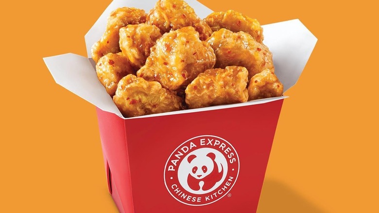 Bucket of Panda Express Orange Chicken.
