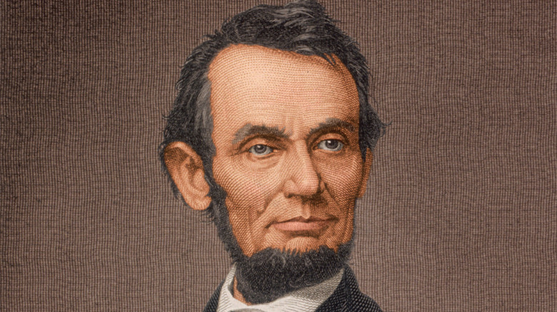 Illustrated portrait of U.S. President Abraham Lincoln