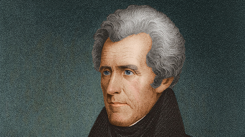 Illustrated portrait of U.S. President Andrew Jackson
