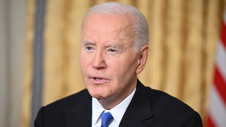 U.S. President Joe Biden speaks in the Oval Office