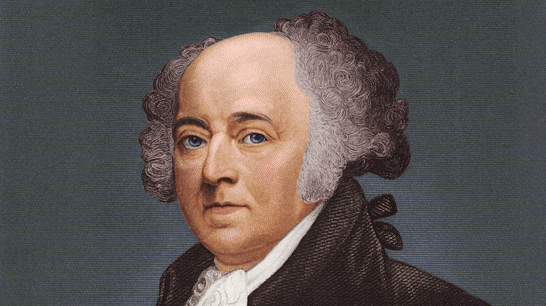 Illustrated portrait of U.S. President John Adams