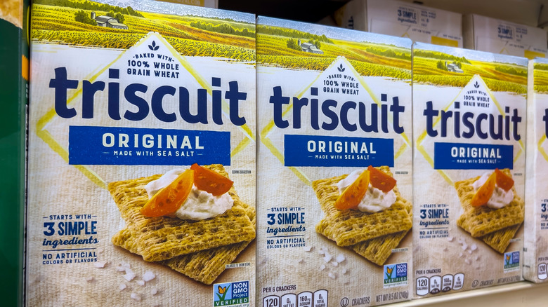 Triscuits sold in a grocery store.