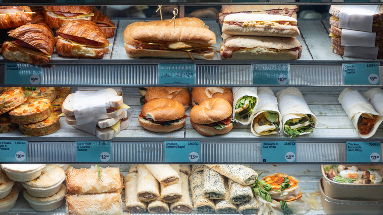 A selection of deli sandwiches.