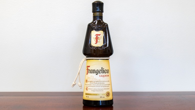 Frangelico bottle on a table