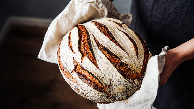 Wheat and rye sourdough loaf