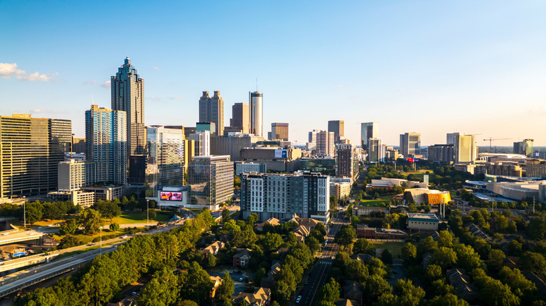 The Atlanta, Georgia skyline.