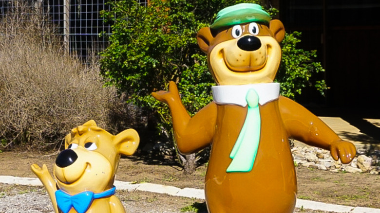 Statues from Yogi Bear's Honey Fried Chicken
