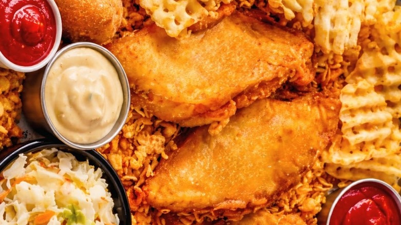 Fish and chips from Long John Silver's.