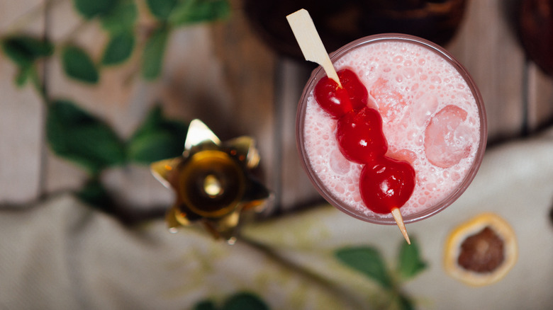 Miami Vice blended cocktail from above