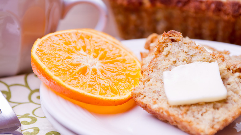 Orange and banana bread 