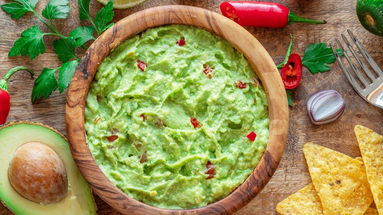 Guacamole in a bowl