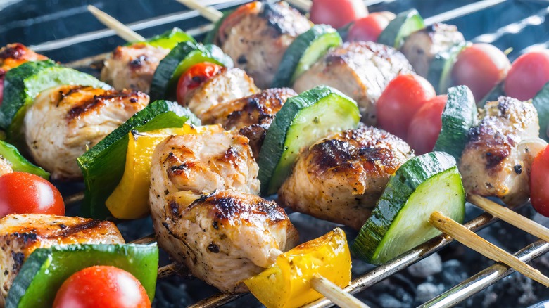 Kabobs on the grill