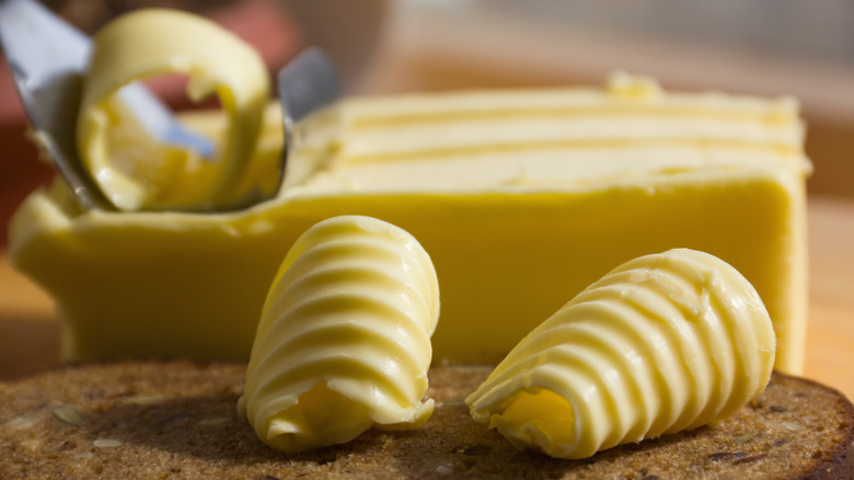 Thin sliced butter
